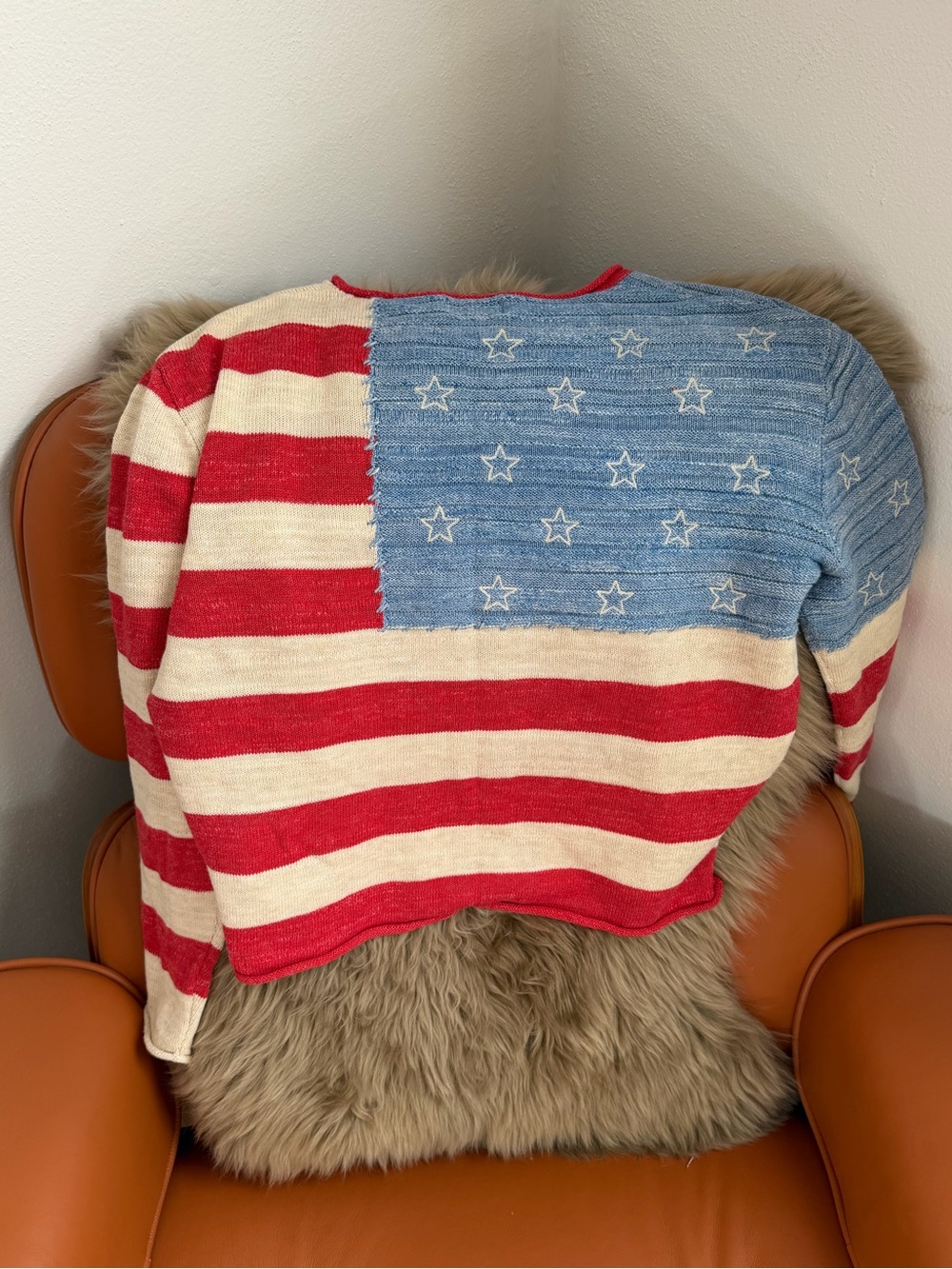 Polo Ralph Lauren Girls Size 16 American Flag Knit Sweater in Red, White & Blue - Picture 5 of 6